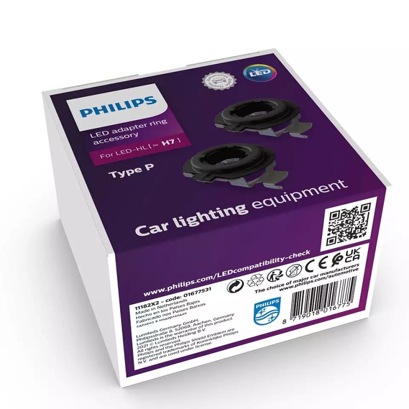 2x Philips Adapter-Ring Typ P für H7 LED 11182X2
